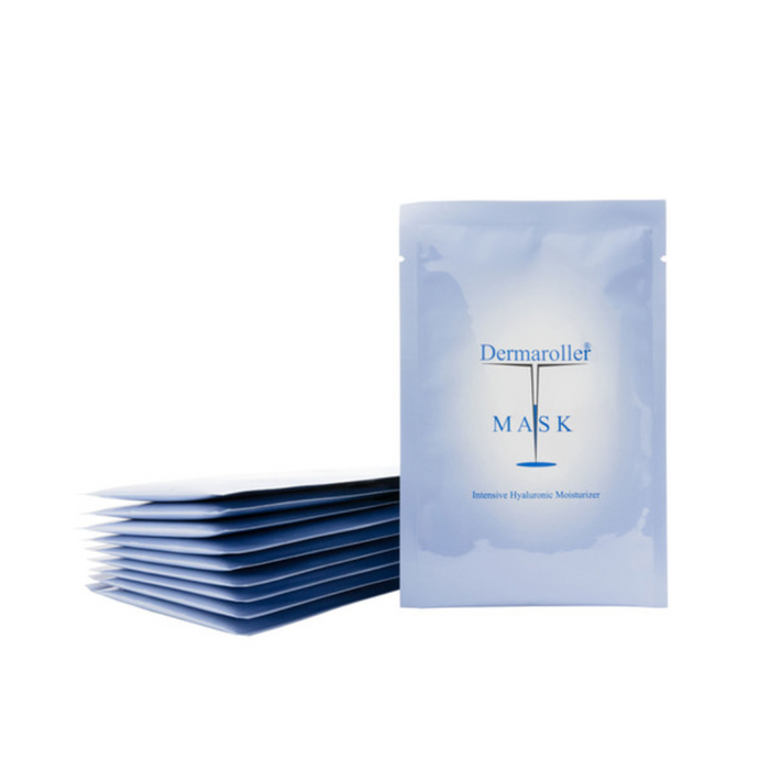 Dermaroller Intensive Hyaluronic Moisturizer Silk Face Mask 10pcs X 18ml