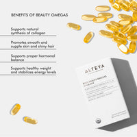 Alteya Organics Rose Beauty Omegas Skin & Hair Organic Supplement 30 Caps