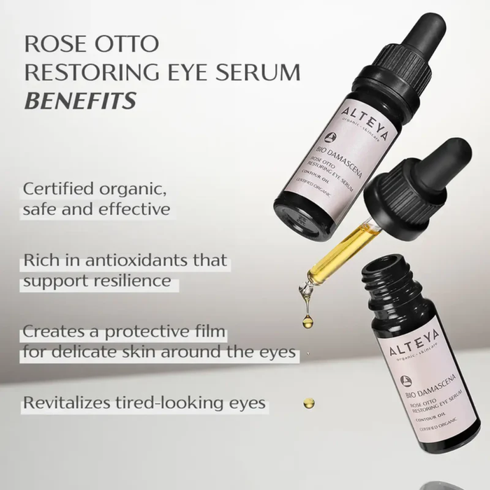 Alteya Bio Damascena Rose Otto Restoring Eye Serum 10ml