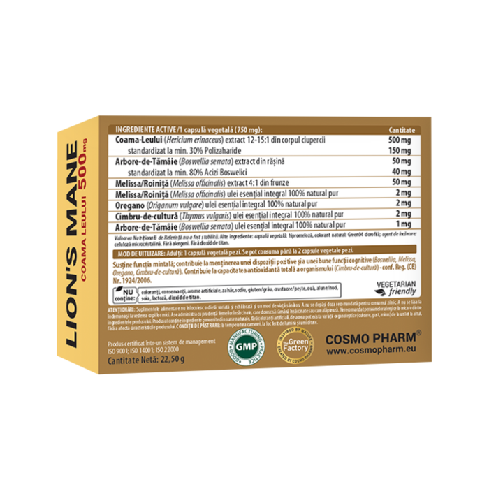 Cosmo Pharm Lion's Mane 30 Capsule