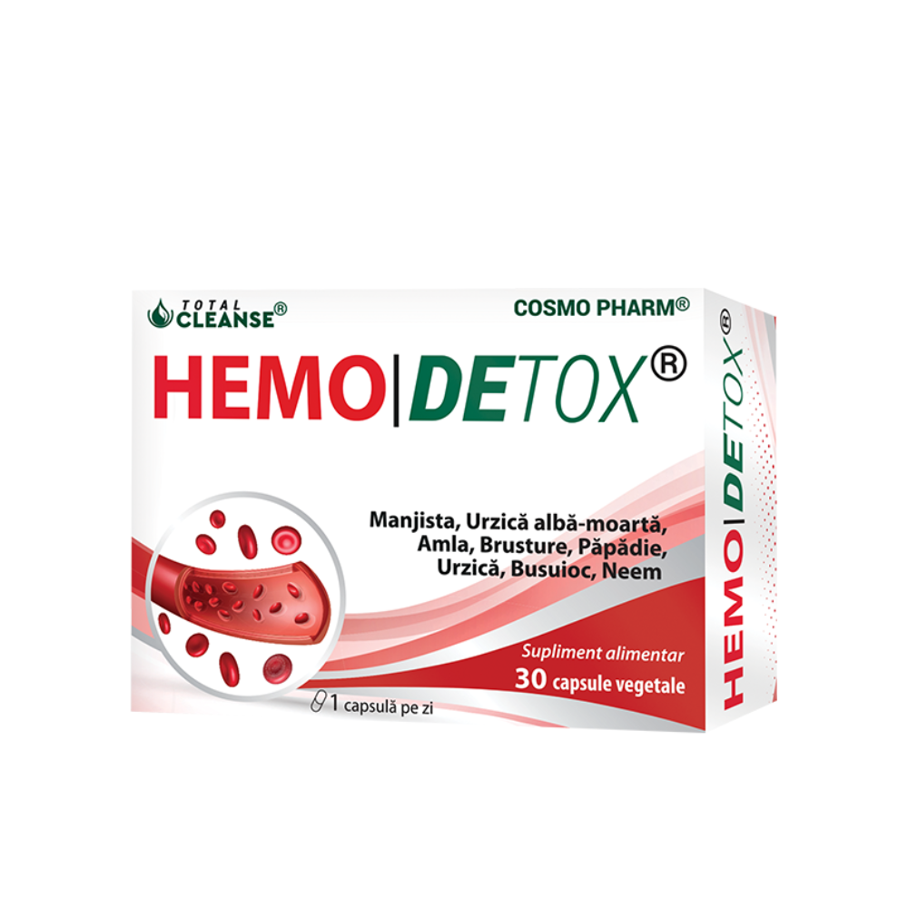 CosmoPharm HemoDetox 30 Capsule front packaging