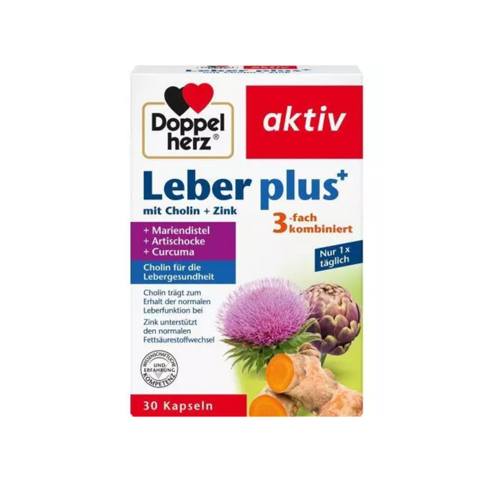 Doppelherz Aktiv Leber plus mit Cholin + Zink 30 Caps