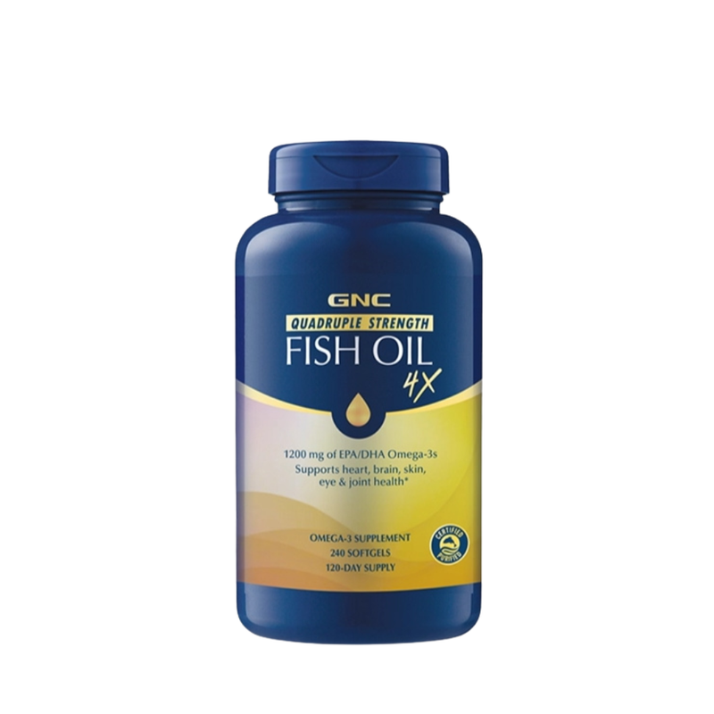 GNC Quadruple Strength 4X Fish Oil 240Caps