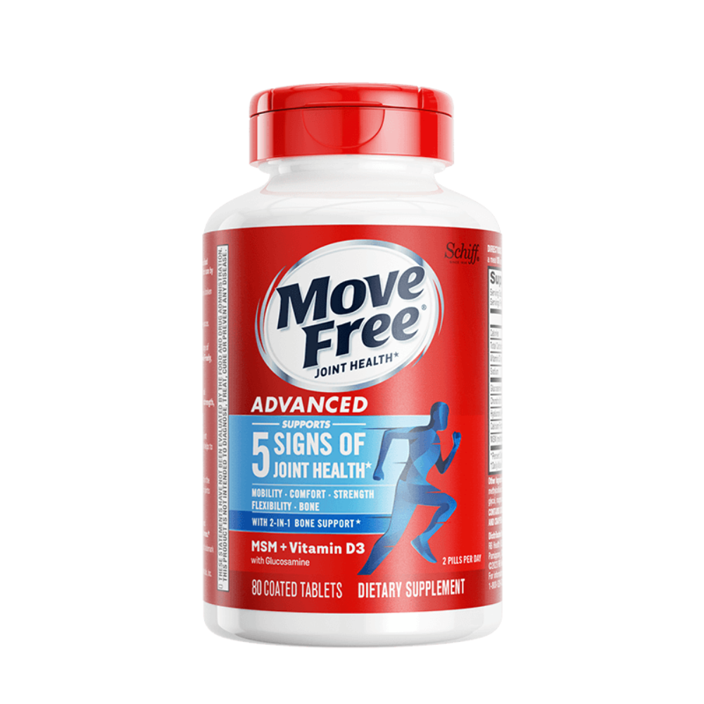 Move Free Advanced MSM + Vitamin D3 Glucosamine Chondroitin Joint Supplement 80 Caps