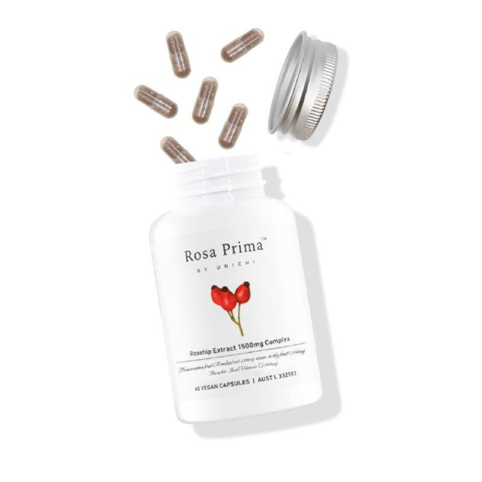 Unichi Rosa Prima Rosehip Extract 1500MG Complex 60 Caps