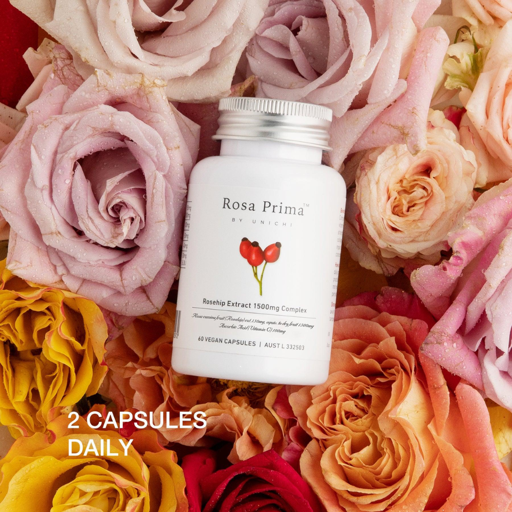 Unichi Rosa Prima Rosehip Extract 1500MG Complex 60 Caps