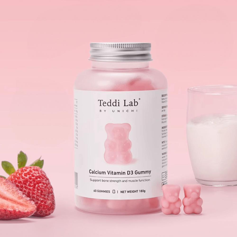 Unichi Teddi Lab Calcium Vitamin D3 Gummy 60 Gummies