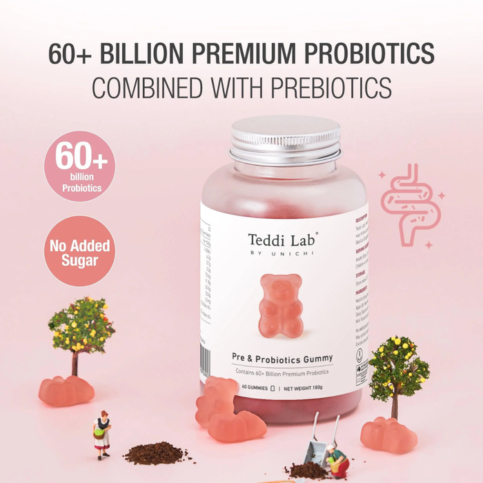 Unichi Teddi Lab Pre & Probiotics Gummy 60 Gummies
