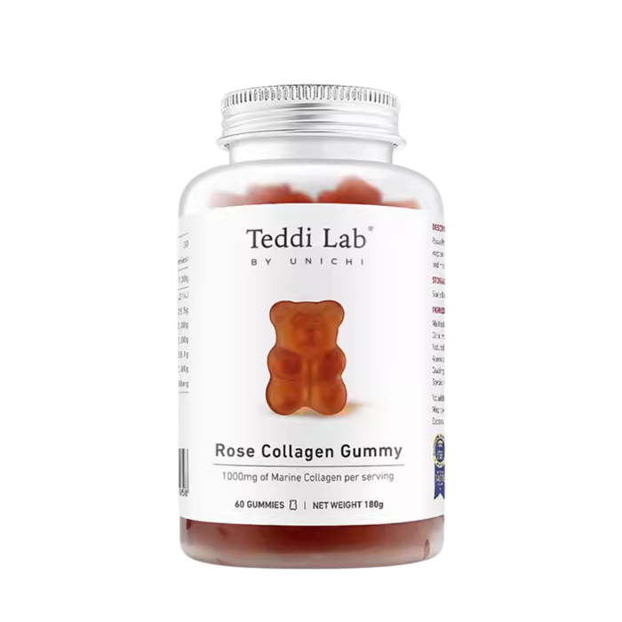 Unichi Teddi Lab Rose Collagen Gummy 60 Gummies