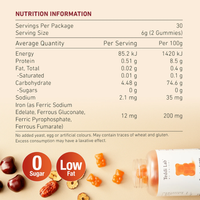 Unichi Teddi Lab Rose Iron Gummy 60 Gummies