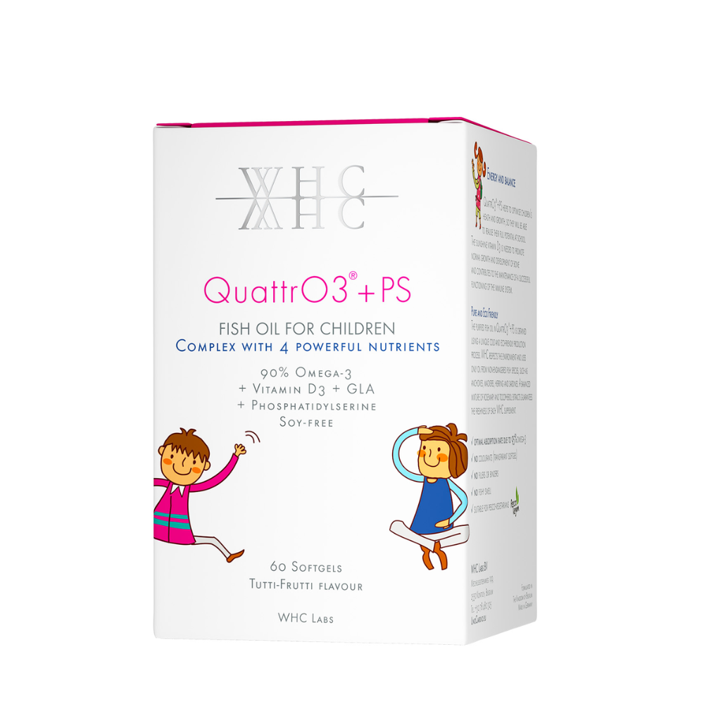 WHC QuattrO3+PS Children's DHA High-Purity Deep Sea Fish Oil 60Caps