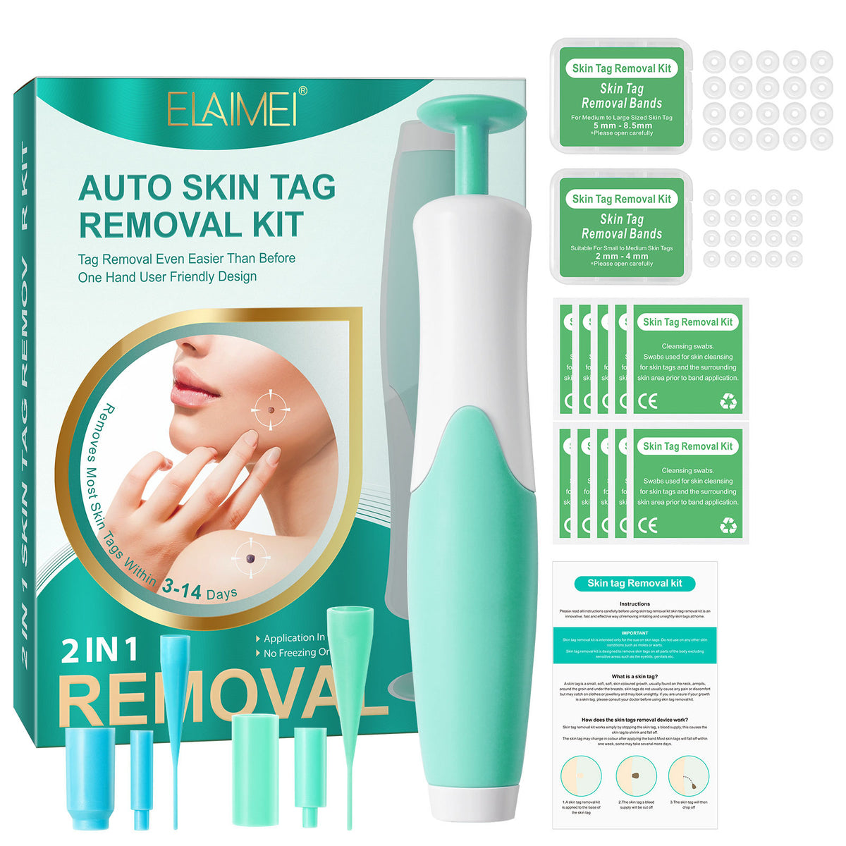 2-in-1 Auto Skin Tag Remover Kit