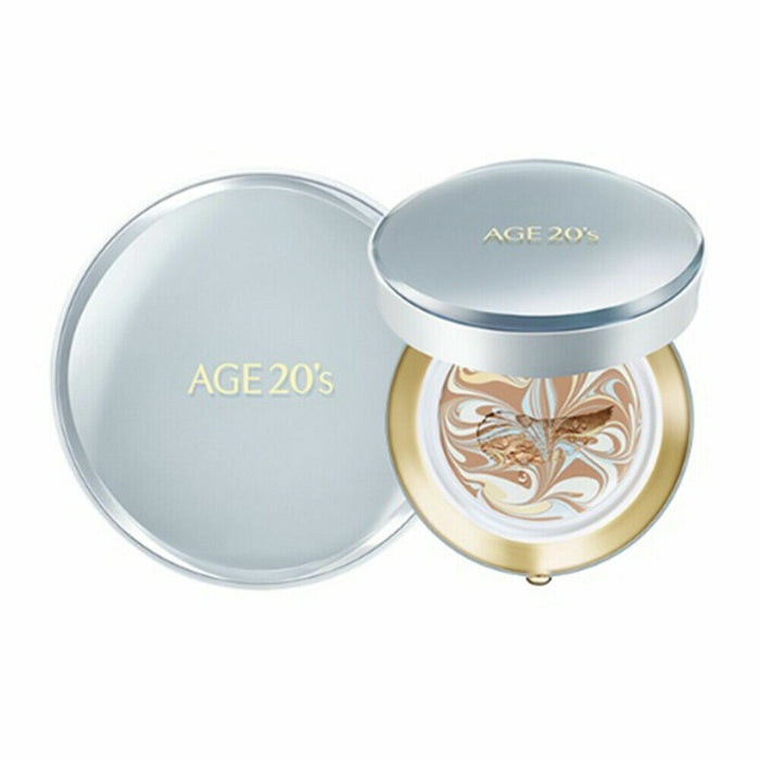 AGE 20'S Signature Essence Cover Pact Master Velvet 14g + Refill 14g #21 Light Beige